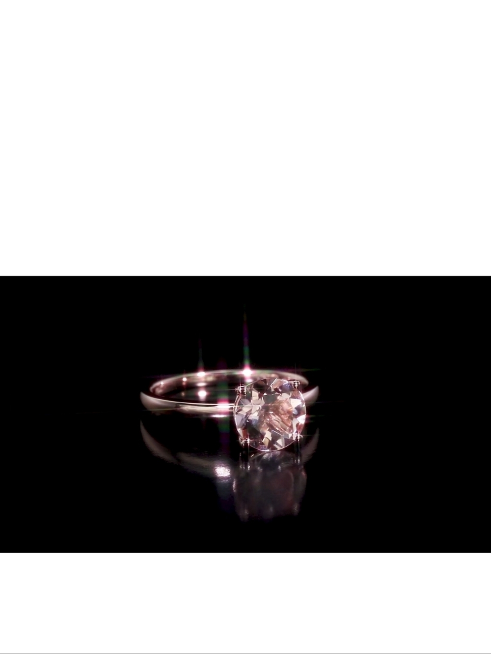 Stella Grace Morganite Rose Gold  Ring Size 8 Like New